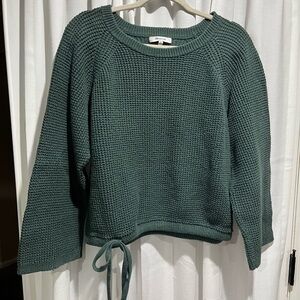 Madewell Textured Green Crew Neck Sweater
